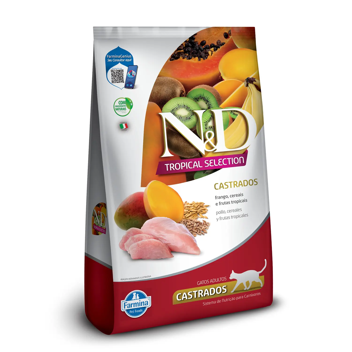 Ração N&amp;D Tropical Selection Gatos Castrados Frango